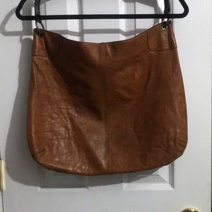 Banana Republic Genuine leather oversized tote bag pre-owned 18” x 15”